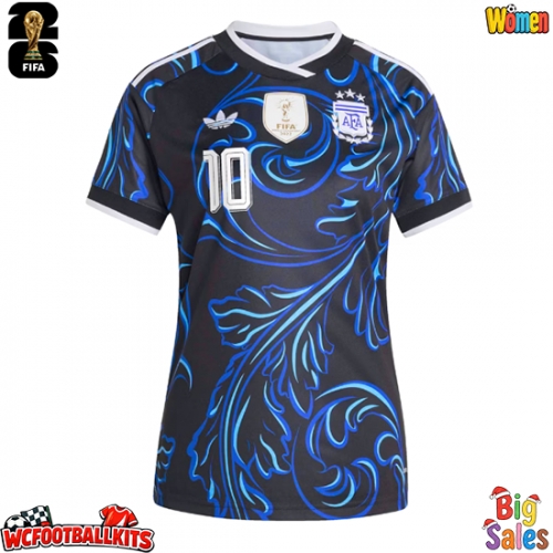 Argentina Lionel Messi #10 Replica Away Stadium Shirt for Women World Cup 2026 Short Sleeve